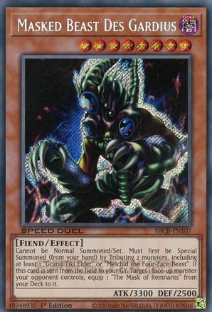 Masked Beast Des Gardius (Secret) [SBCB-EN107] Secret Rare - Trinity Hobby