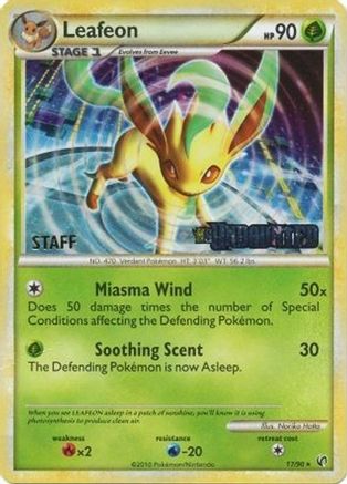 Leafeon (17/90) (Prerelease Promo) [Staff] [Nintendo: Black Star Promos] - Trinity Hobby
