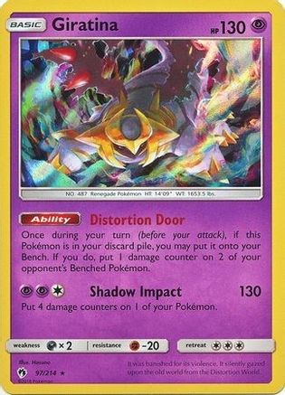 Giratina (97/214) (Cosmos Holo) (Blister Exclusive) [Sun & Moon: Lost Thunder] - Trinity Hobby