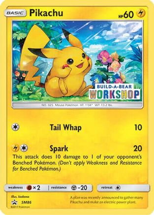 Pikachu (Build-A-Bear Workshop Exclusive) - (SM86/null) [Miscellaneous Cards & Products]