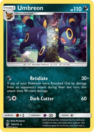 Umbreon (120/214) (Cosmos Holo) (Blister Exclusive) [Sun & Moon: Lost Thunder] - Trinity Hobby