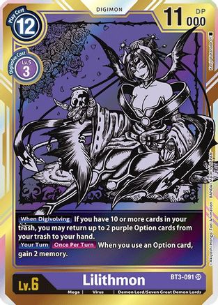 Lilithmon [BT3-091] (Alternate Art) [Release Special Booster Ver.1.0] - Trinity Hobby