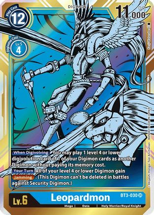 Leopardmon [BT3-030] (Alternate Art) [Release Special Booster Ver.1.0] - Trinity Hobby