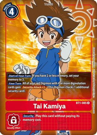 Tai Kamiya [BT1-085] (Buy-A-Box Promo) [Release Special Booster Ver.1.0 Promos] - Trinity Hobby