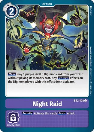 Night Raid [BT2-108] [Sortie du Booster Spécial Ver.1.0] 