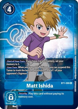 Matt Ishida [BT1-086] (Buy-A-Box Promo) [Release Special Booster Ver.1.0 Promos] - Trinity Hobby