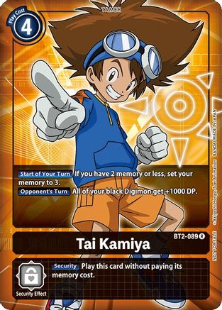 Tai Kamiya [BT2-089] (Buy-A-Box Promo) [Release Special Booster Ver.1.0 Promos] - Trinity Hobby