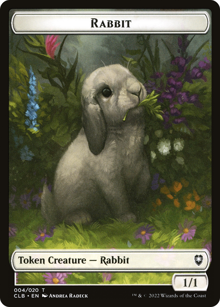 Rabbit  [Foil]  (CLB-004) - [Battle for Baldur's Gate Tokens] - Trinity Hobby