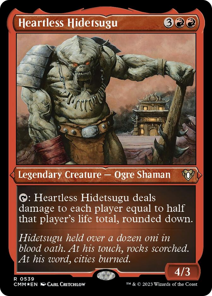 Heartless Hidetsugu (Foil Etched) [Commander Masters] - Trinity Hobby