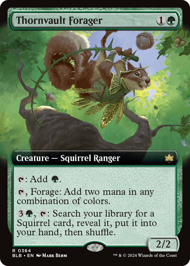 Thornvault Forager (Extended Art) [Bloomburrow] - Trinity Hobby