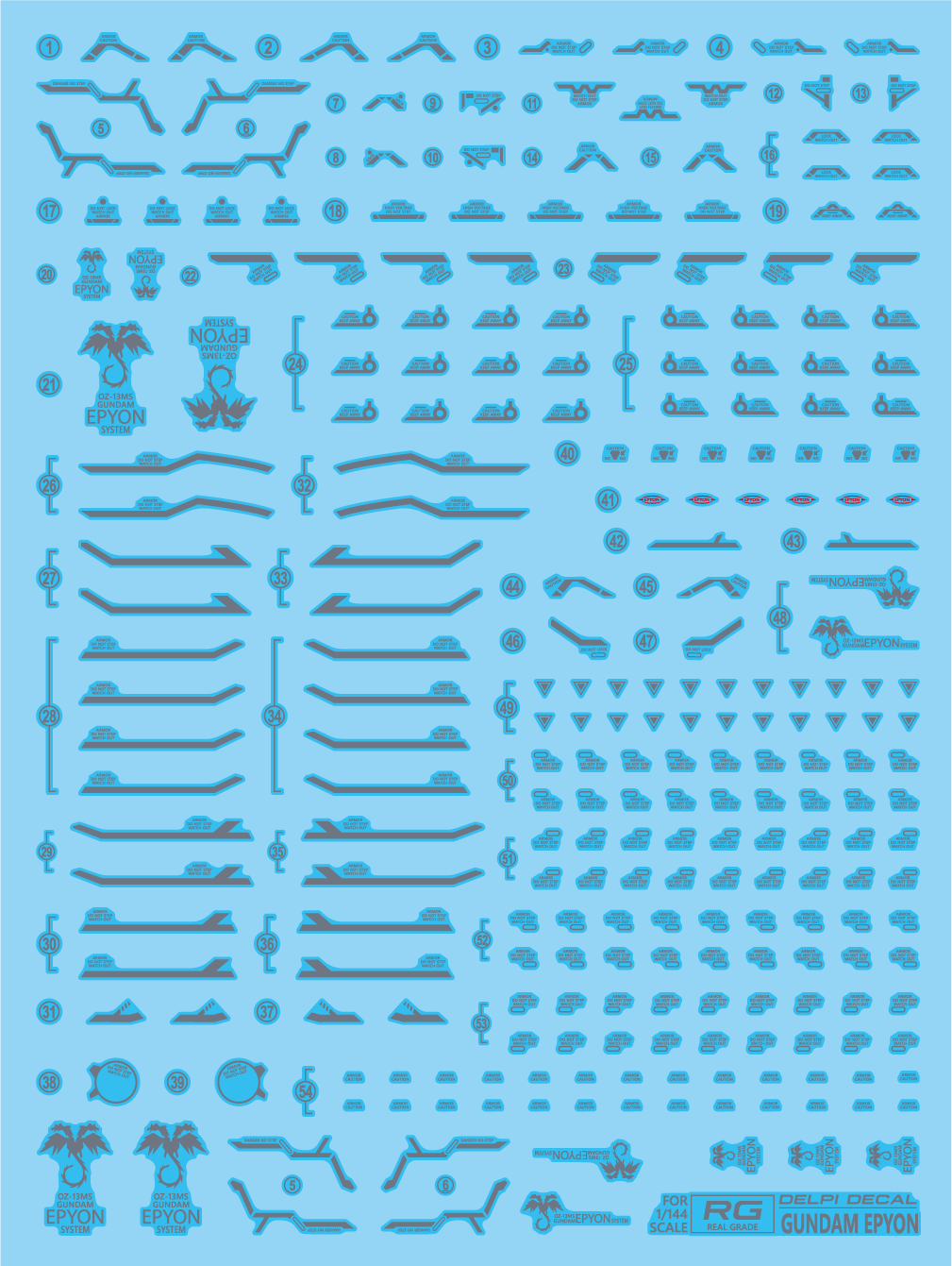 Delpi Decals RG EPYON WATER DECAL