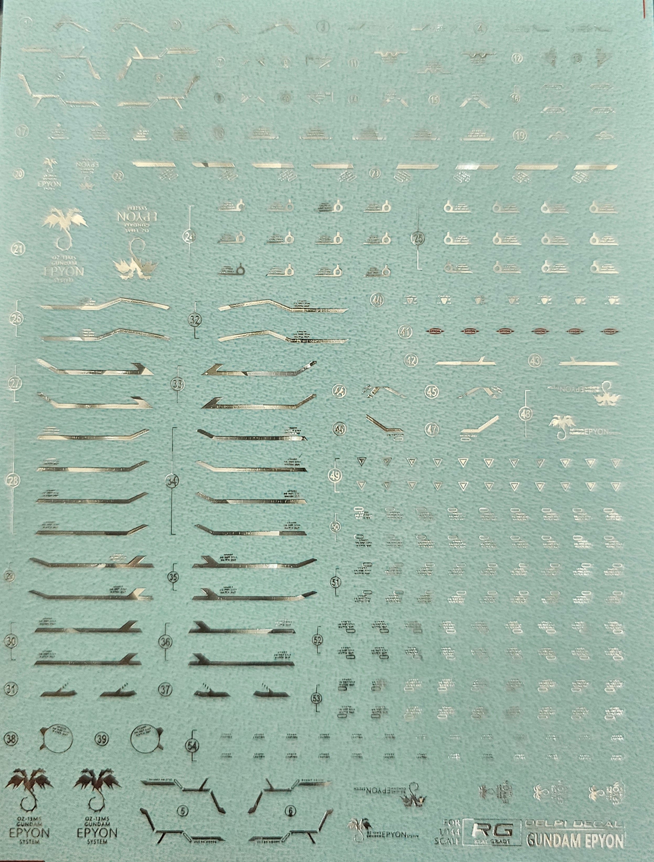 Delpi Decals RG EPYON WATER DECAL