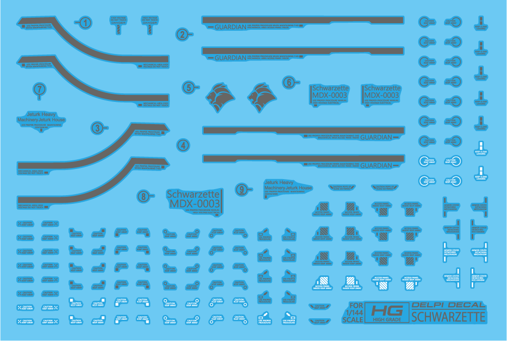 Delpi Decals HG SCHWARZETTE WATER DECAL - Trinity Hobby