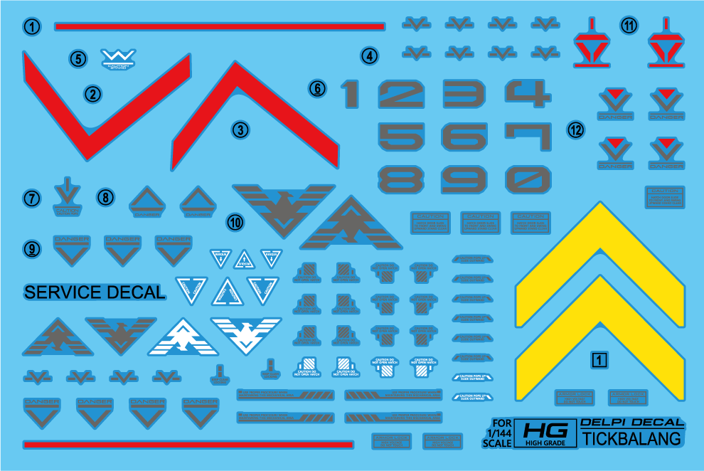 Delpi Decals HG TICKBALANG WATER DECAL - Trinity Hobby