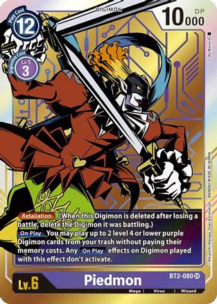Piedmon [BT2-080] (Alternate Art) [Release Special Booster Ver.1.0] - Trinity Hobby