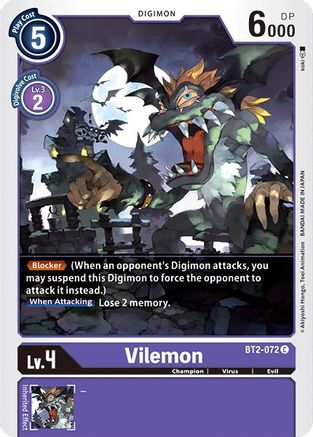 Vilemon [BT2-072] [Release Special Booster Ver.1.0] - Trinity Hobby