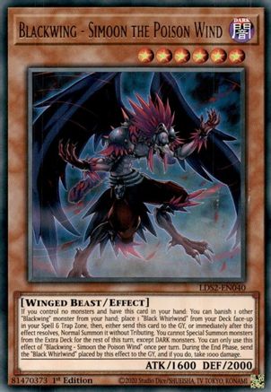 Blackwing - Simoon the Poison Wind [LDS2-EN040] Ultra Rare - Trinity Hobby