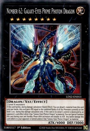 Number 62: Galaxy-Eyes Prime Photon Dragon [LDS2-EN053] Common - Trinity Hobby