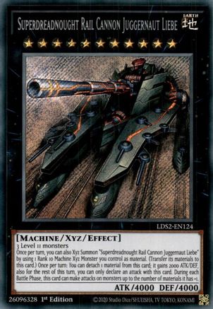 Superdreadnought Rail Cannon Juggernaut Liebe [LDS2-EN124] Secret Rare - Trinity Hobby