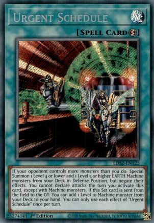Urgent Schedule [LDS2-EN125] Secret Rare - Trinity Hobby