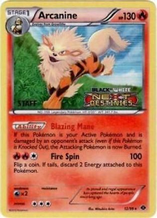 Arcanine (12/99) (Staff Prerelease Promo) [Black & White: Black Star Promos] - Trinity Hobby