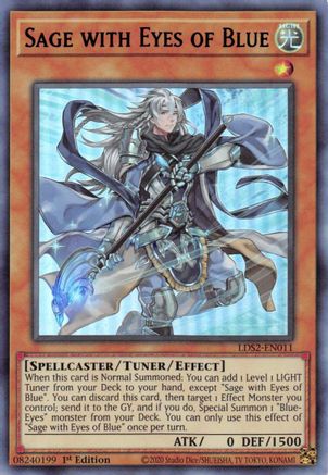 Sage with Eyes of Blue (Blue) [LDS2-EN011] Ultra Rare - Trinity Hobby