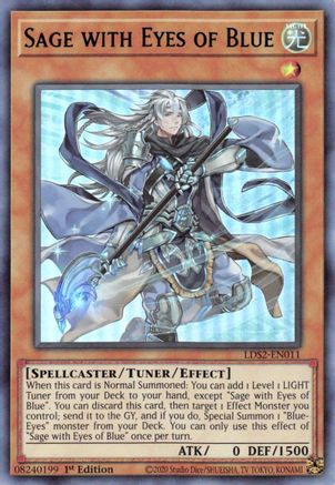 Sage with Eyes of Blue (Green) [LDS2-EN011] Ultra Rare - Trinity Hobby