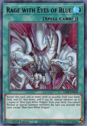 Rage with Eyes of Blue (Blue) [LDS2-EN029] Ultra Rare - Trinity Hobby