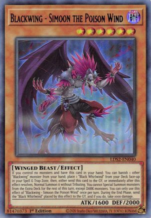 Blackwing - Simoon the Poison Wind (Purple) [LDS2-EN040] Ultra Rare - Trinity Hobby