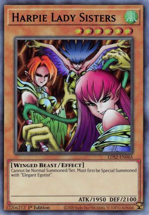 Harpie Lady Sisters (Blue) [LDS2-EN065] Ultra Rare - Trinity Hobby