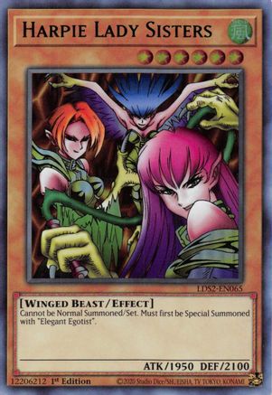 Harpie Lady Sisters (Green) [LDS2-EN065] Ultra Rare - Trinity Hobby