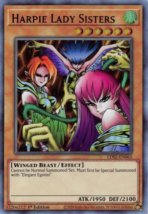 Harpie Lady Sisters (Purple) [LDS2-EN065] Ultra Rare - Trinity Hobby