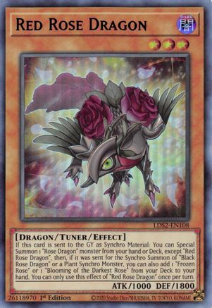Red Rose Dragon (Blue) [LDS2-EN108] Ultra Rare - Trinity Hobby