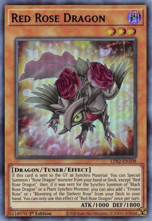 Red Rose Dragon (Purple) [LDS2-EN108] Ultra Rare - Trinity Hobby