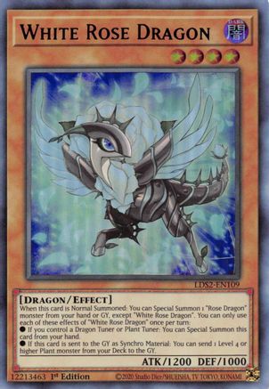 White Rose Dragon (Blue) [LDS2-EN109] Ultra Rare - Trinity Hobby