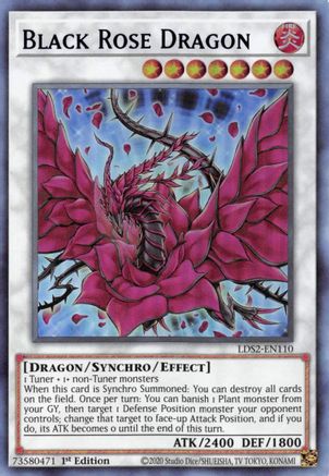 Black Rose Dragon (Blue) [LDS2-EN110] Ultra Rare - Trinity Hobby
