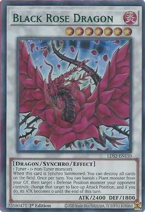 Black Rose Dragon (Green) [LDS2-EN110] Ultra Rare - Trinity Hobby