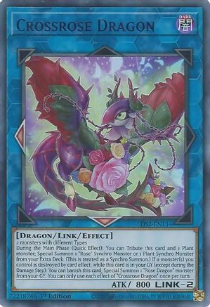 Crossrose Dragon (Purple) [LDS2-EN114] Ultra Rare - Trinity Hobby