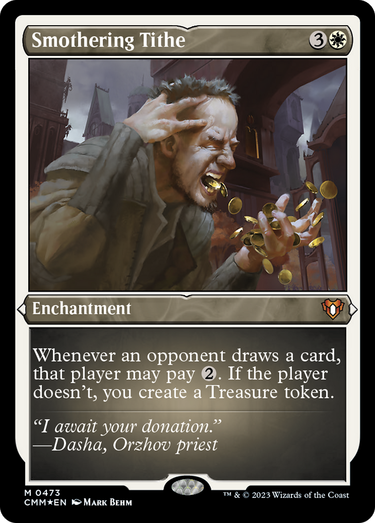 Smothering Tithe (Foil Etched)  [Foil]  (CMM-473) - [Commander Masters] - Trinity Hobby