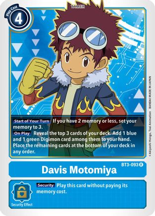Davis Motomiya [BT3-093] [Release Special Booster Ver.1.5] - Trinity Hobby