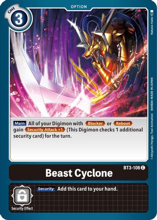Beast Cyclone [BT3-106] [Sortie du Booster Spécial Ver.1.5] 
