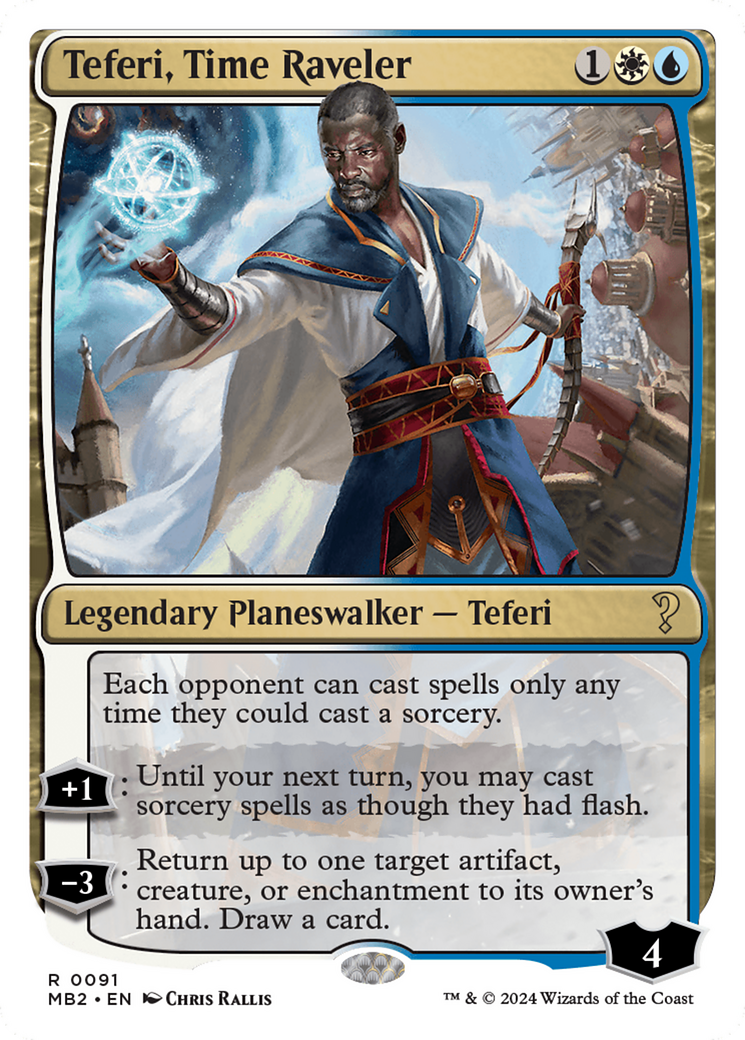 Teferi, Time Raveler (White Border) [Mystery Booster 2] - Trinity Hobby