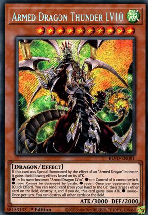 Armed Dragon Thunder LV10 [BLVO-EN001] Secret Rare - Trinity Hobby