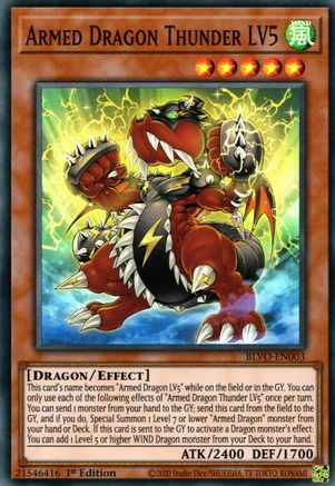 Armed Dragon Thunder LV5 [BLVO-EN003] Super Rare - Trinity Hobby