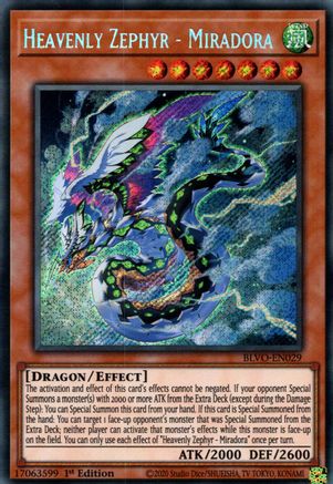 Heavenly Zephyr - Miradora [BLVO-EN029] Secret Rare - Trinity Hobby