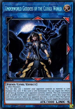 Underworld Goddess of the Closed World [BLVO-EN050] Secret Rare - Trinity Hobby