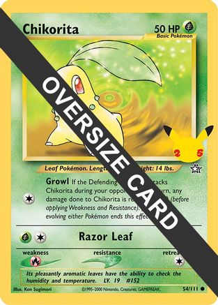 Chikorita (54/111) (Jumbo Card) [First Partner Pack] - Trinity Hobby