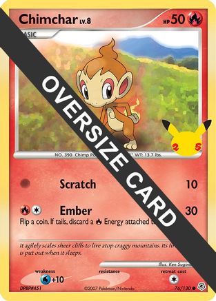 Chimchar (76/130) (Jumbo Card) [First Partner Pack] - Trinity Hobby