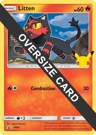 Litten (SM02) (Jumbo Card) [First Partner Pack] - Trinity Hobby