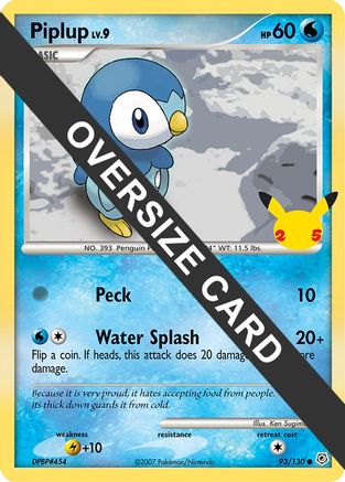 Piplup (93/130) (Jumbo Card) [First Partner Pack] - Trinity Hobby